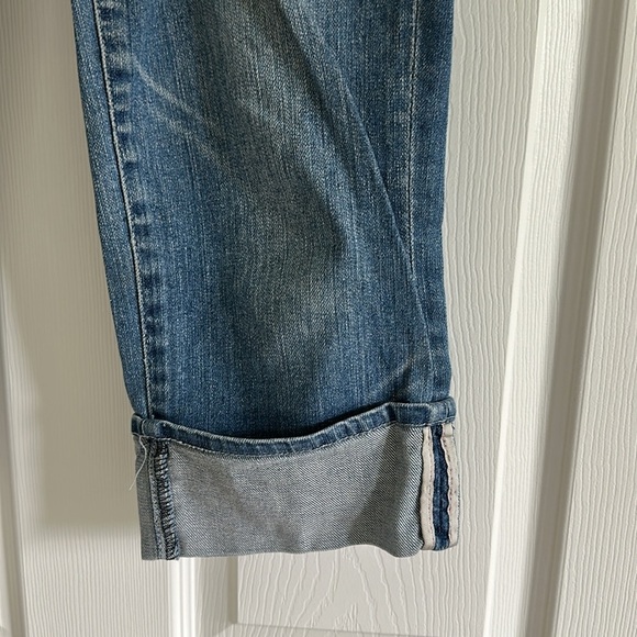 7 For All Mankind Distressed Crop Boy Cut Jeans - Picture 2 of 8